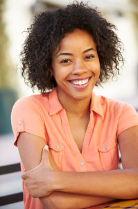 42308746 - portrait of smiling african american woman