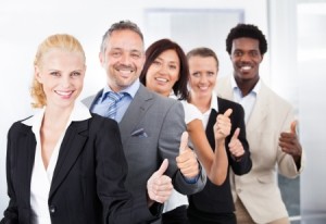 21254078 - group of happy multiracial businesspeople standing in a row